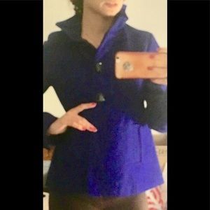 Elegant Cobalt blue 80 percent wool jacket